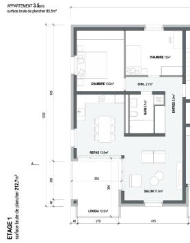Saillon, Valais - Appartement 3.5 pièces 94.00 m2 CHF 525'000.-