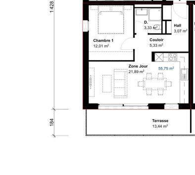 Saxon, Valais - Appartement 3.5 pièces 98.50 m2  dès CHF 490'000.-